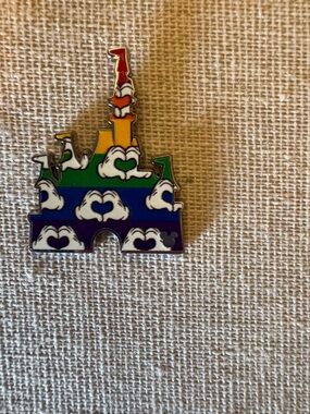 2025 Disney World Hidden Mickey Wave Rainbow Castle Enamel Mystery Pin